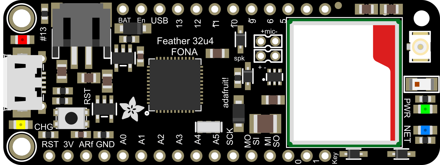 Image of Adafruit Feather 32u4 FONA