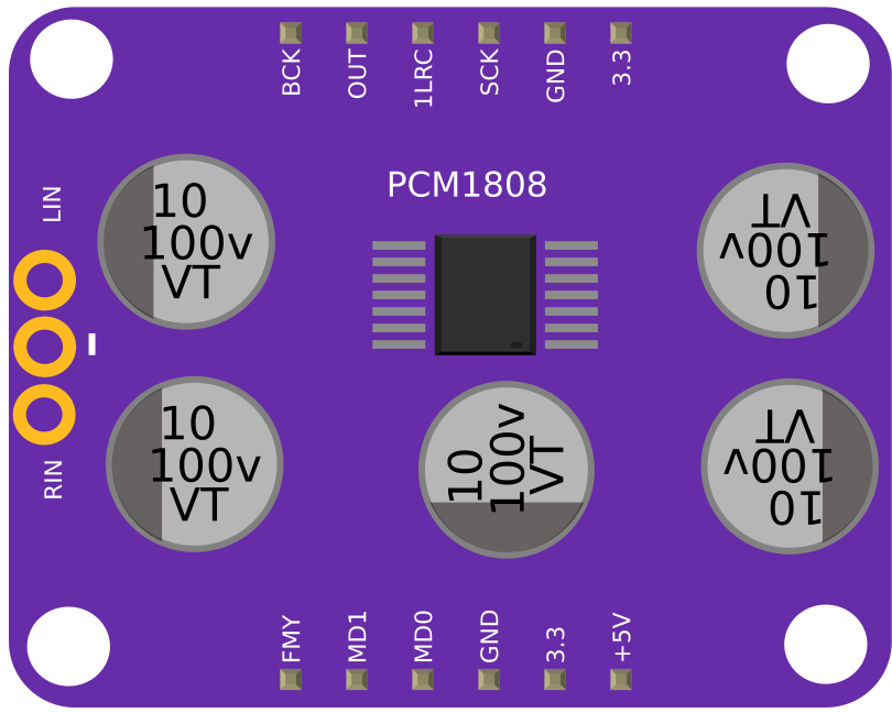 Image of PCM1808 Audio Stereo ADC Single-Ended Analog-Input Decoder 24bit Amplifier Board