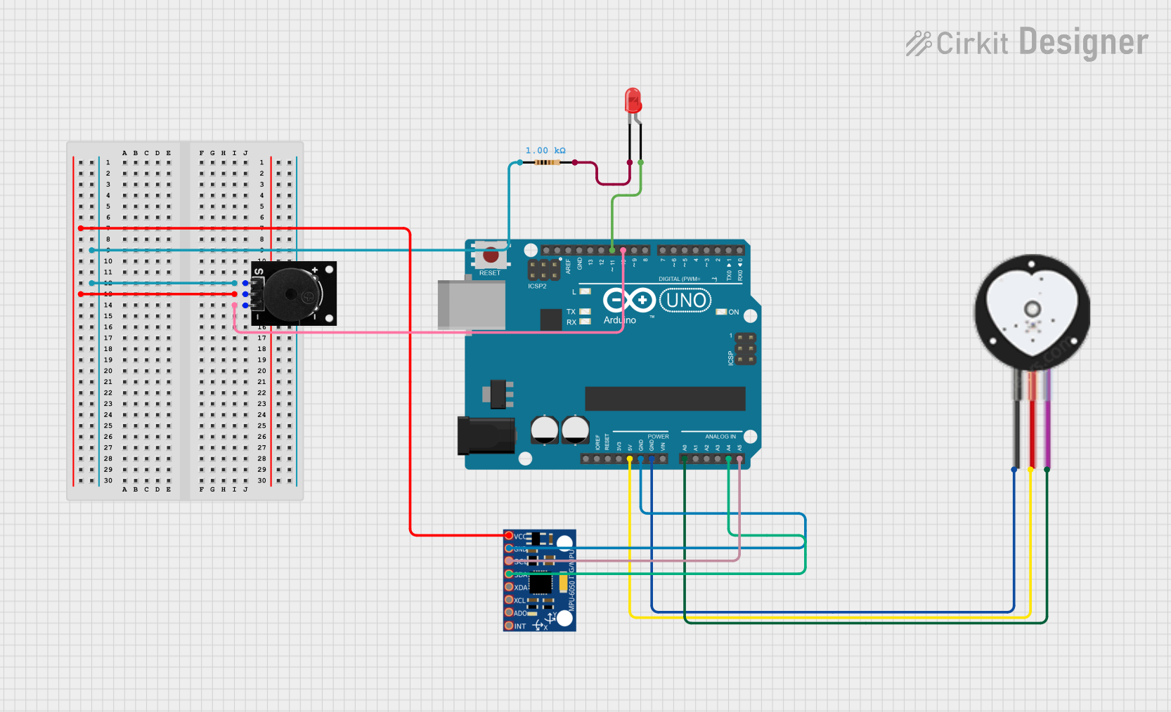 Image of Arduino-Based Fall Detection and Heart Rate Monitoring System with MPU-6050 and Pulse Sensor