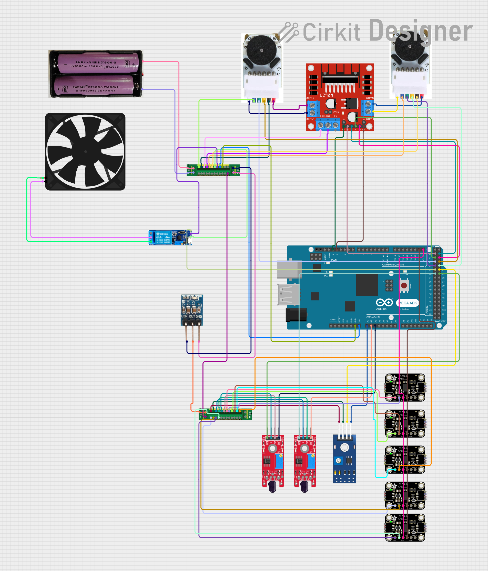 Image of Firebot: A project utilizing Arduino Mega ADK (Rev3) in a practical application