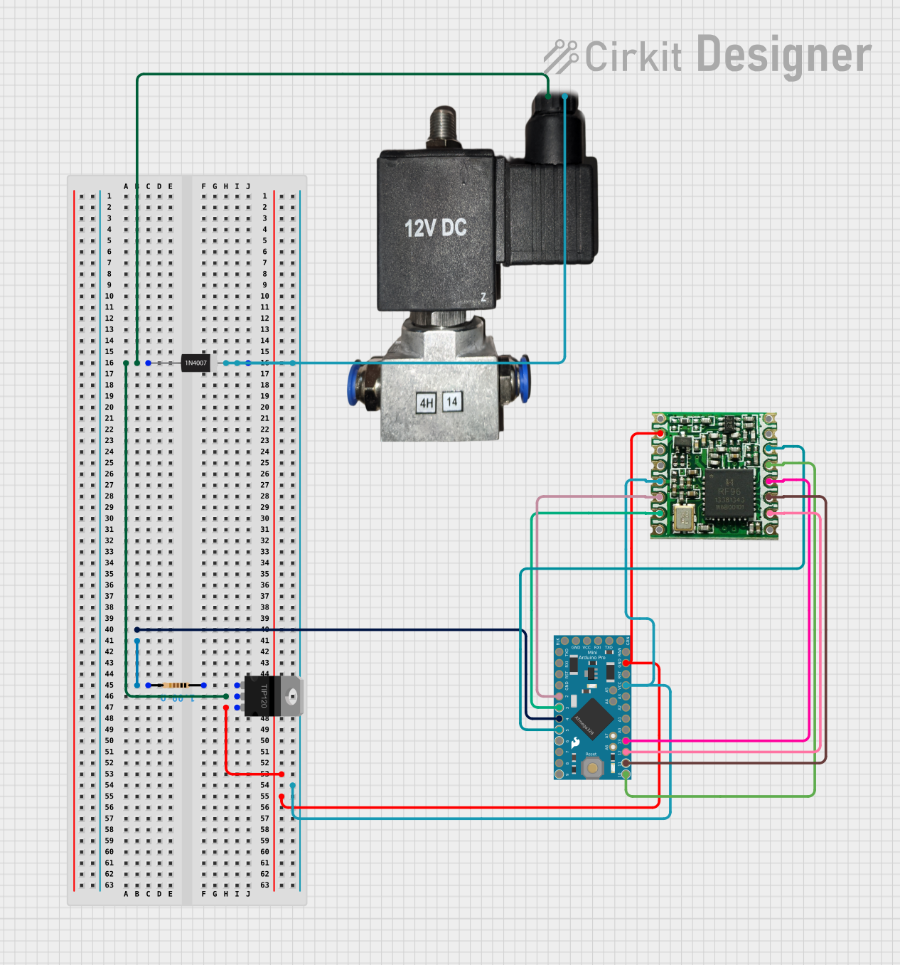 Image of Lorawan valve: A project utilizing 12v Pneumatic solenoid valve in a practical application