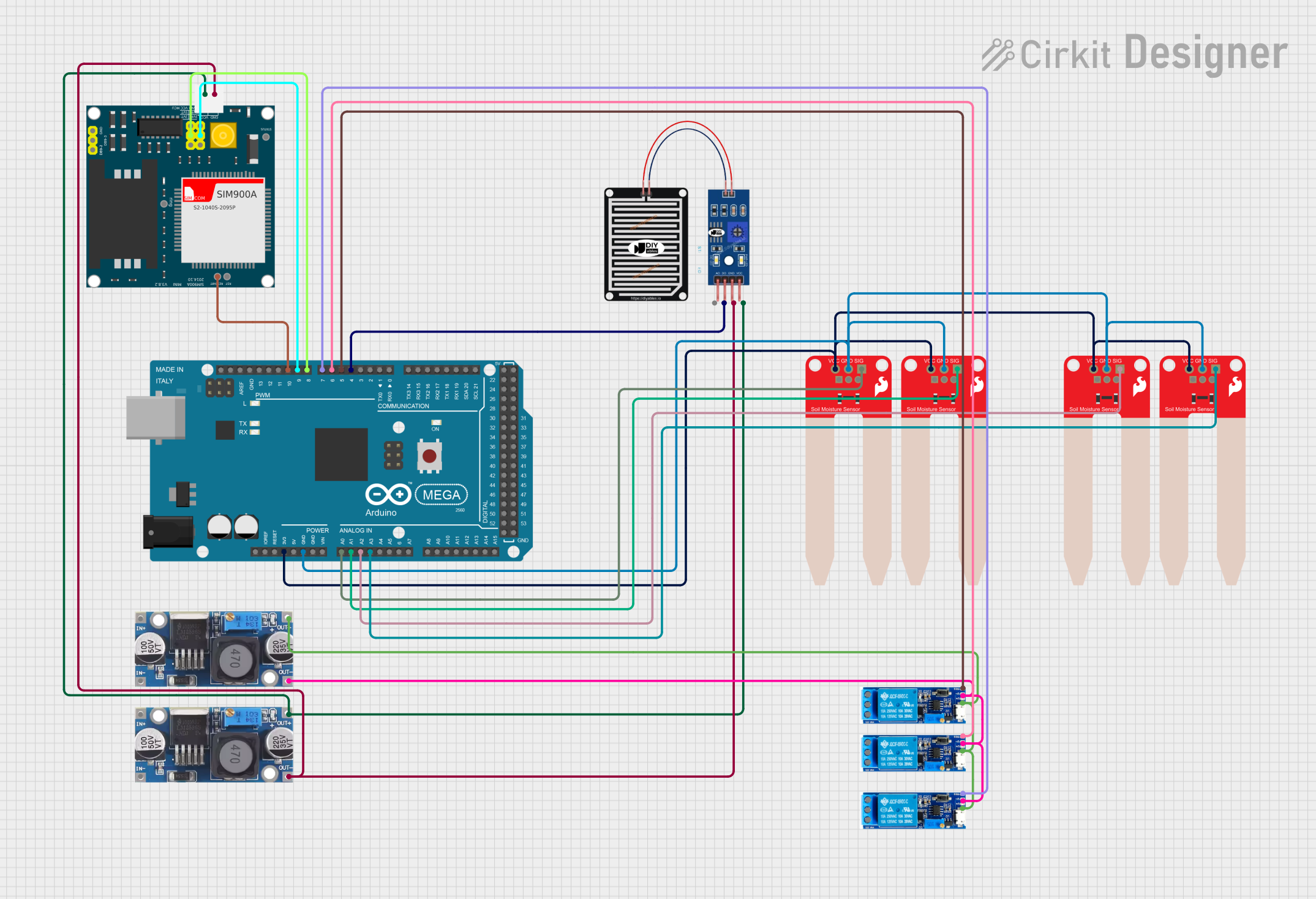 Image of irregation: A project utilizing MKE-S12 Rain Water Sensor in a practical application