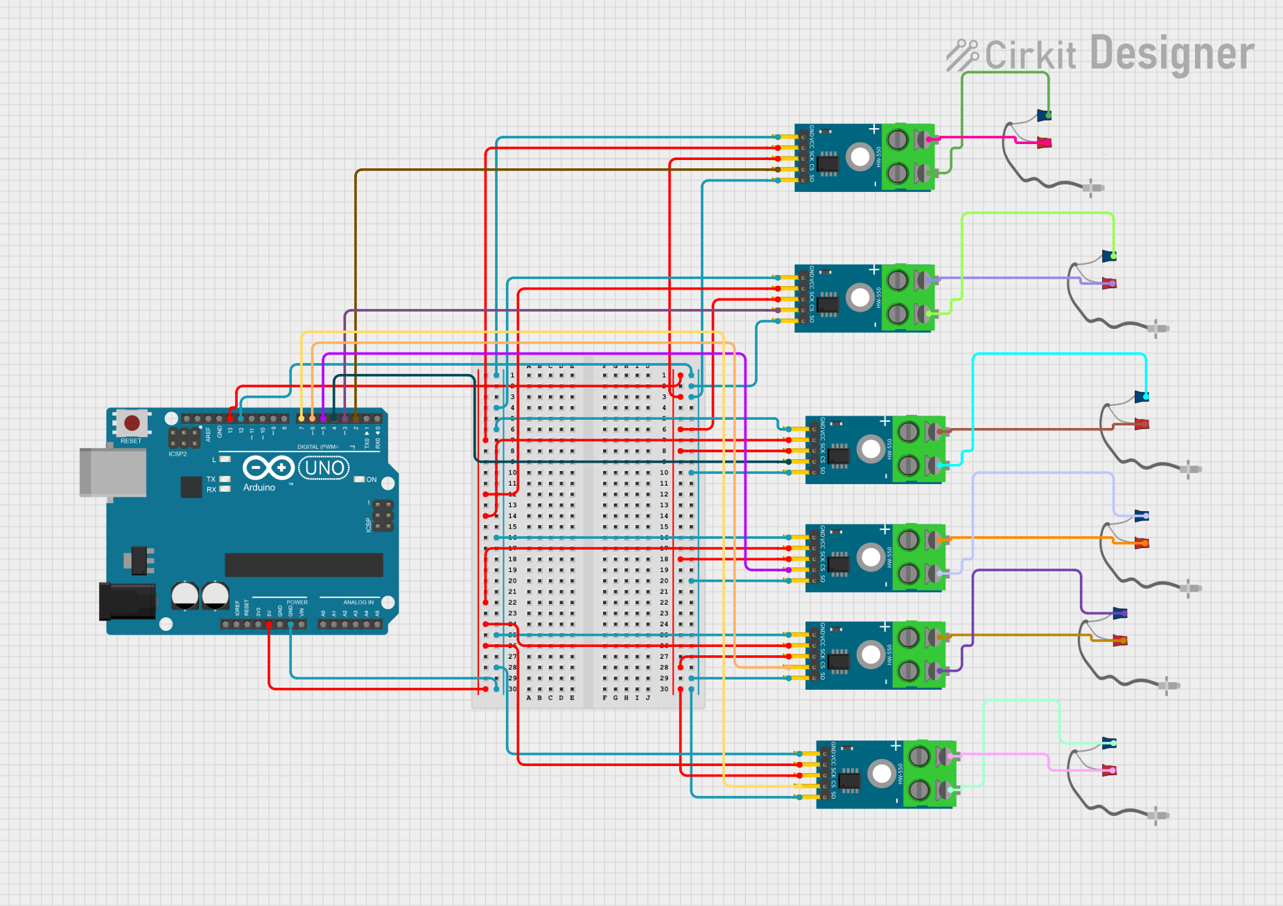 Image of multi point temperature analyser: A project utilizing Adafruit Thermocouple Amplifier with 1-Wire Breakout Board - MAX31850K in a practical application
