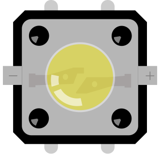 Image of Illuminated Tact LED Switch 12.7mm with supports