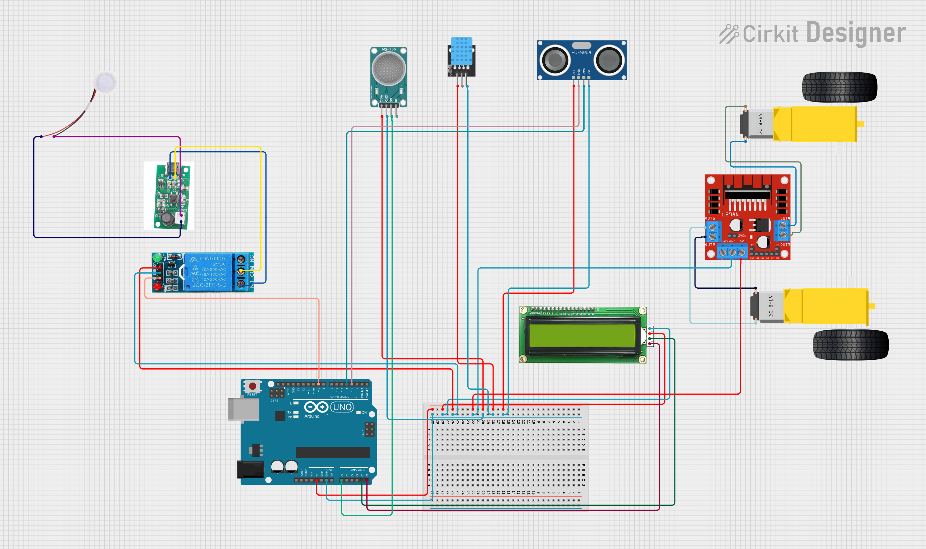 Image of Arduino-Controlled Environmental Response Robot with Air Quality Monitoring